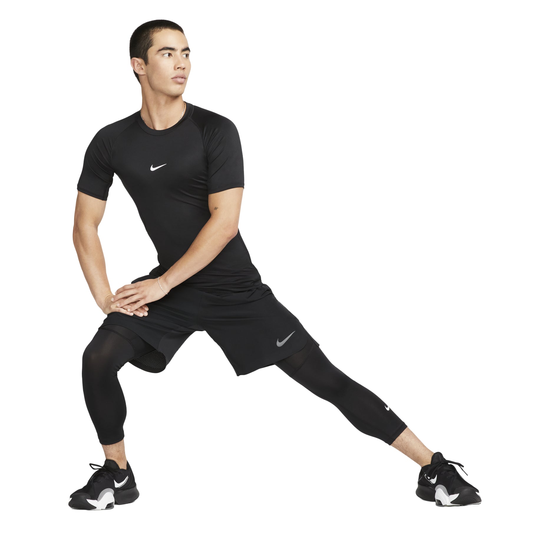 Nike Pro Dri-FIT Slim Short-Sleeve Top Asia Sizing 'Black' FB7933-010