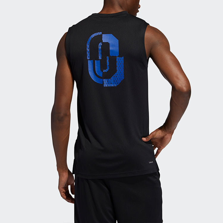 adidas Dame Tank Training Gym Sports Basketball Vest Black DZ0589