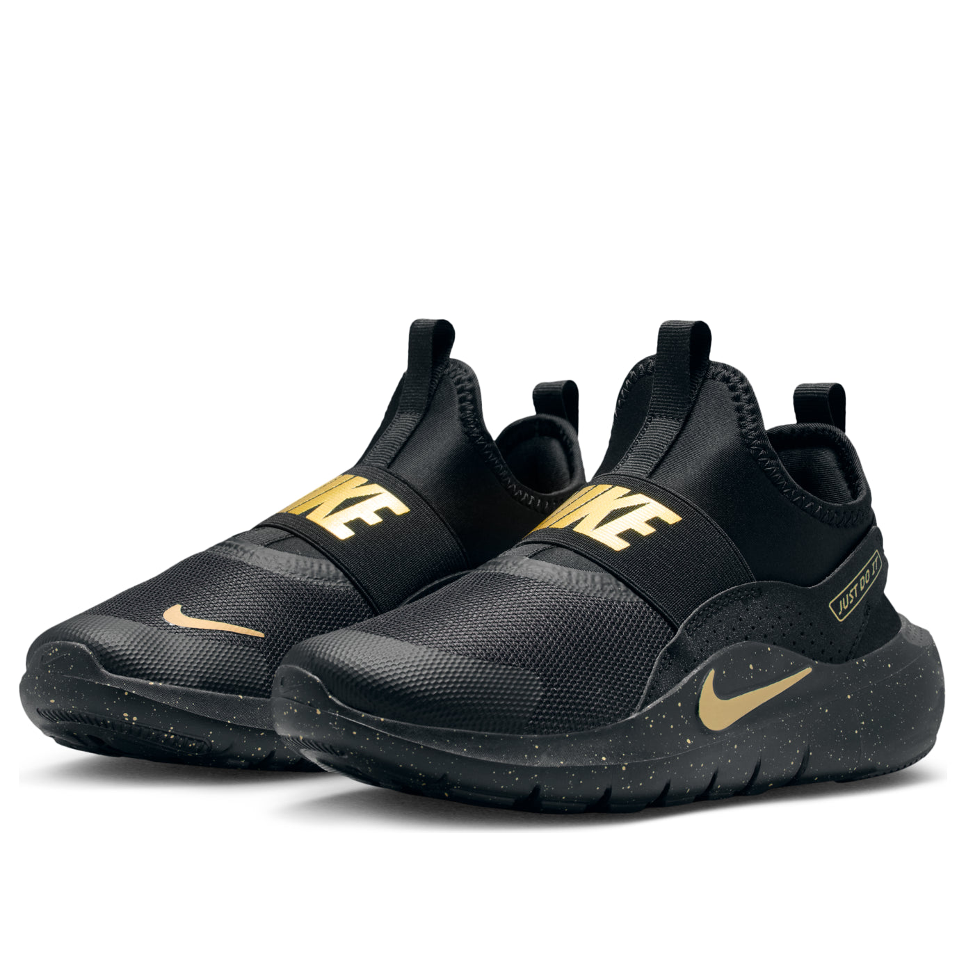 (GS) Nike Flex Runner 4 'Black Metallic Gold' IM6737-001