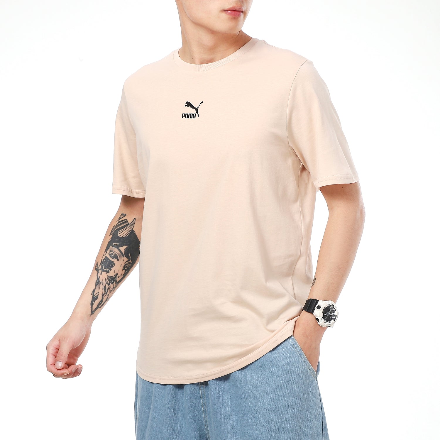 PUMA Elevate Tape T-Shirt 'Beige' 532611-68