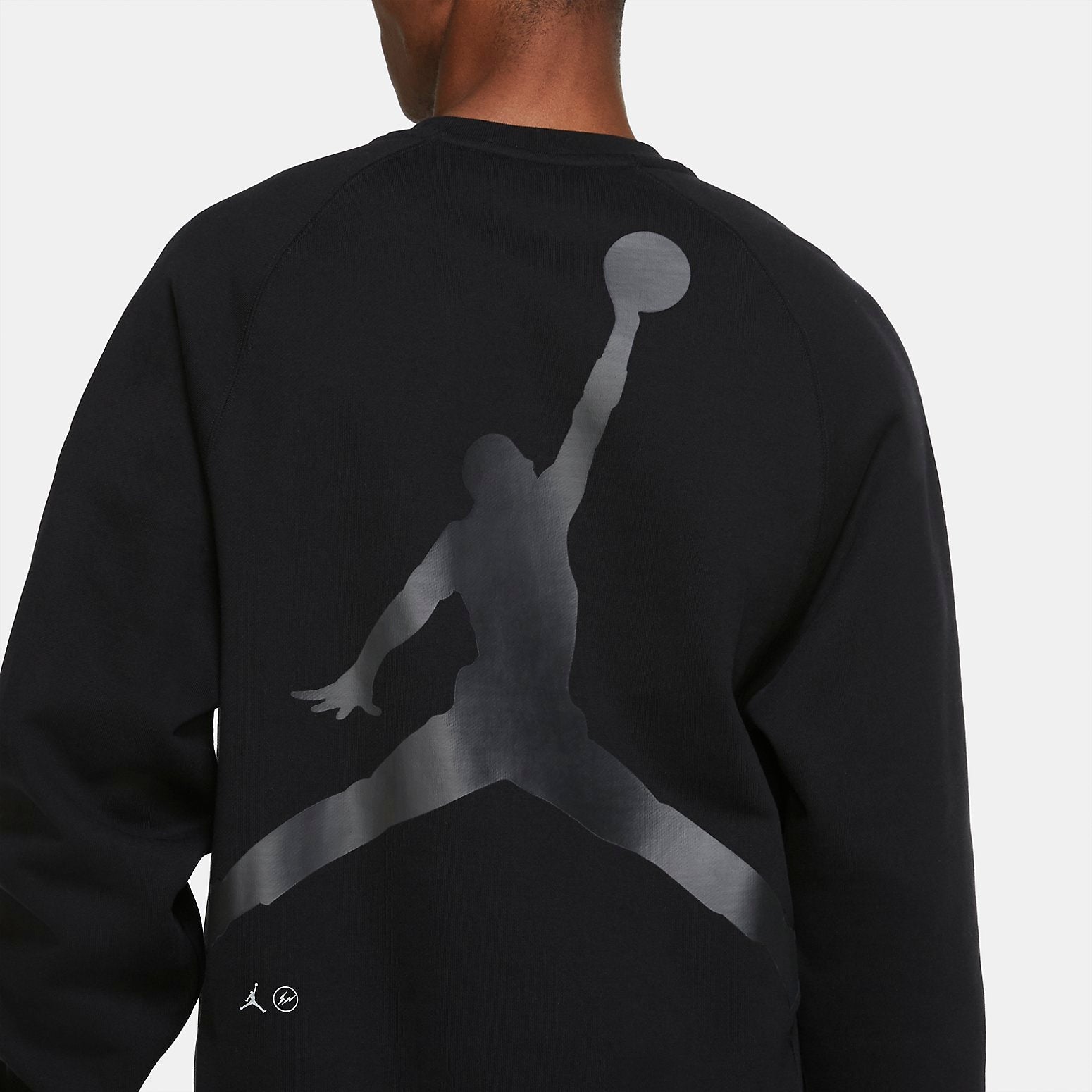 Air Jordan x Fragment Crewneck Sweatshirt 'Black Reflective Silver' DA2989-010
