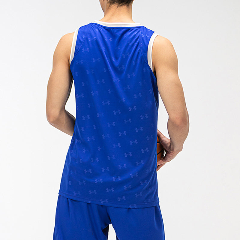 Under Armour Logo Basketball Jersey 'Blue White' 21500102-400