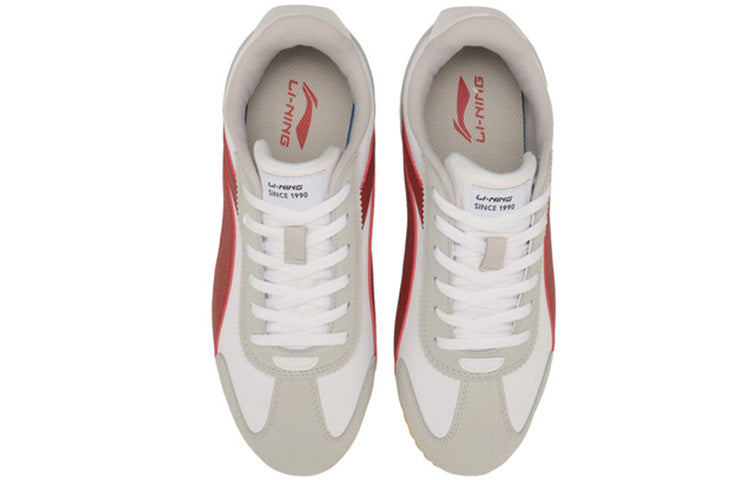 (WMNS) Li-Ning Classic Leisure Low 'White Grey Red' AGCQ004-1