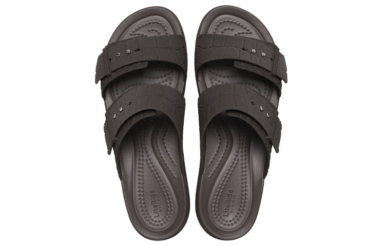 (WMNS) Crocs 2 Straps Brooklyn 'Brown' 208667-206