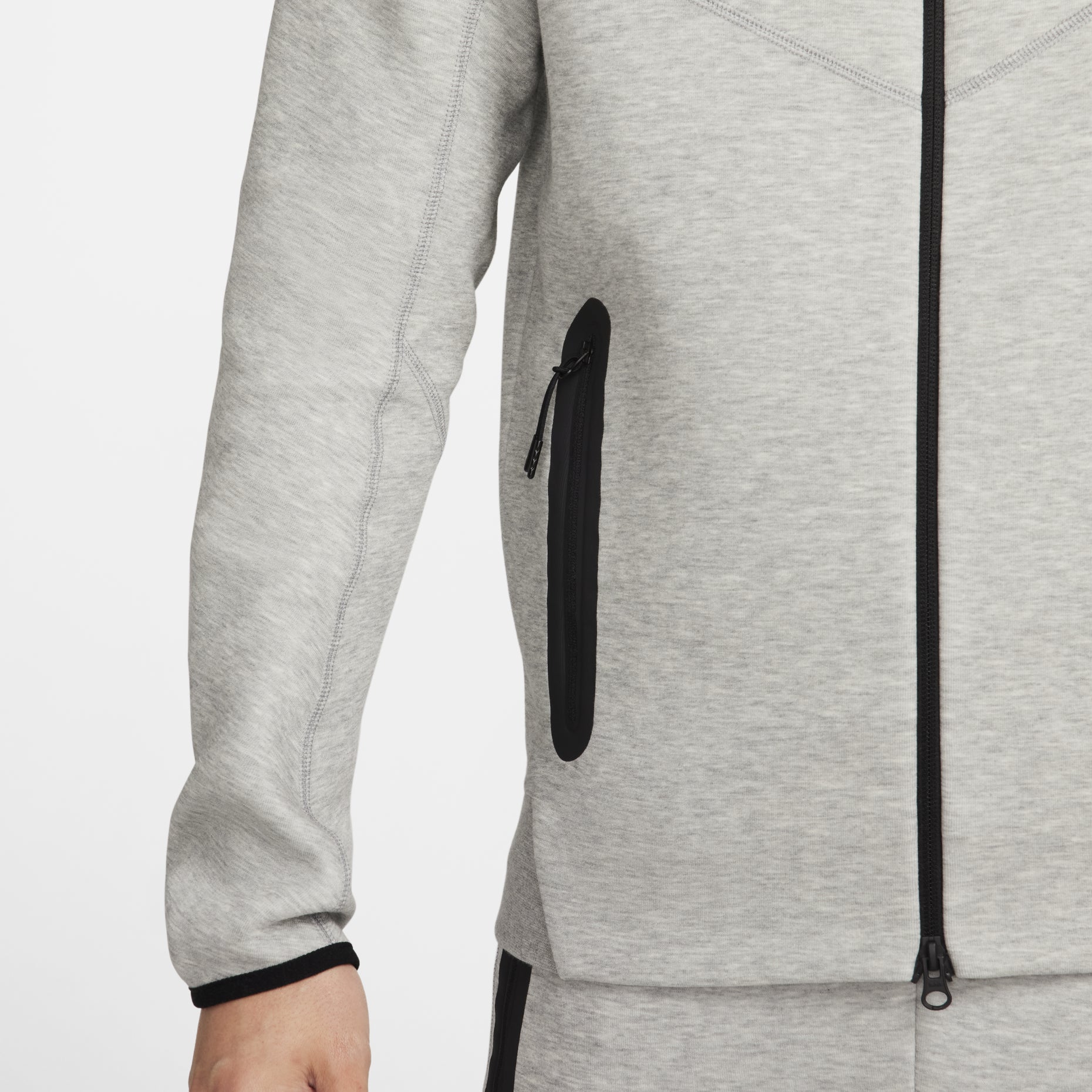 Nike Sportswear Tech Fleece Zipper Hooded Jacket Asia Sizing 'Grey' FB7922-063