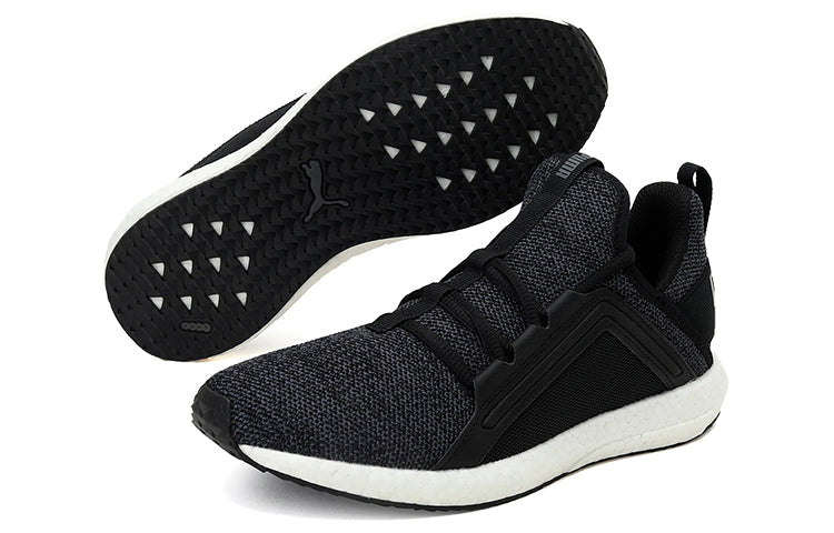 (WMNS) PUMA Mega Nrgy Knit Low Running Shoes Black/White 190373-01