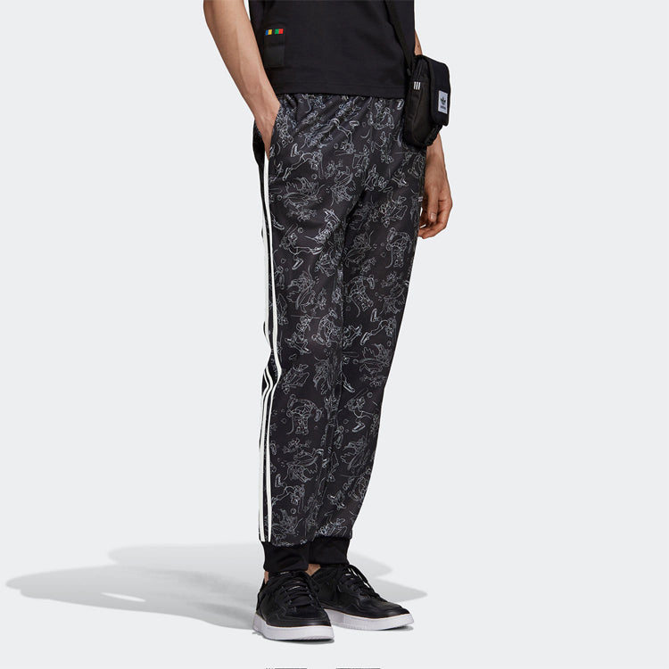 adidas x Disney Goofy Sst Tp Crossover Printing Sports Pants Black GD6028