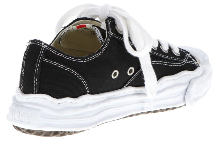 Maison MIHARA YASUHIRO HANK OG Sole Canvas Low 'Black White' A05FW702-BLK