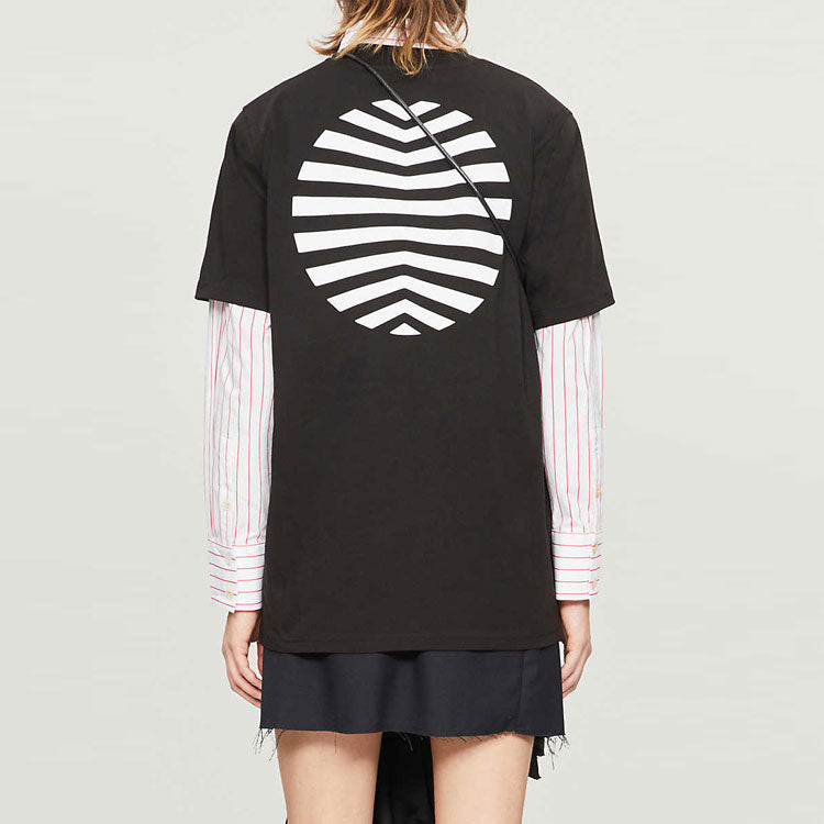 McQ Alexander McQueen Monster Small Monster Printing Short Sleeve Black 583304-ROT49-1011