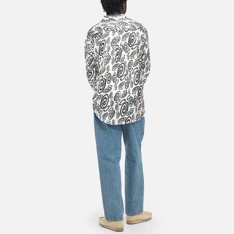 Stussy Swirly S Silk Shirt 'White' 1110242