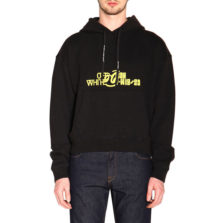 Men's Off-White Back Printing Long Sleeves Black OMBB03-7E19E3-0008