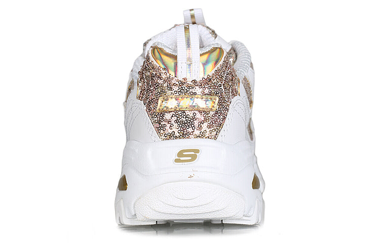 (WMNS) Skechers D'Lites Low-Top Daddy Shoes White/Gold 11916-WGD