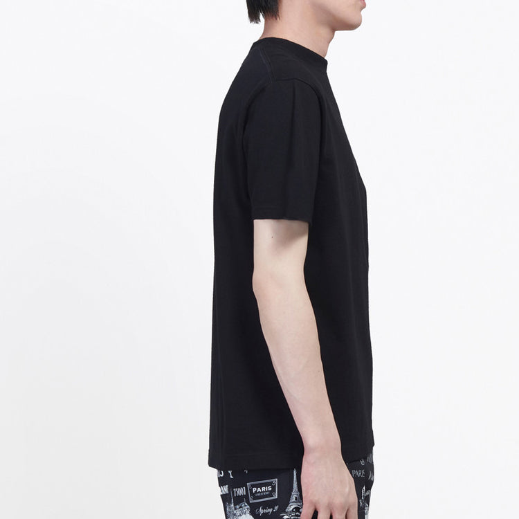 Men's Balenciaga Logo Printing Short Sleeve Black 594579THV631000