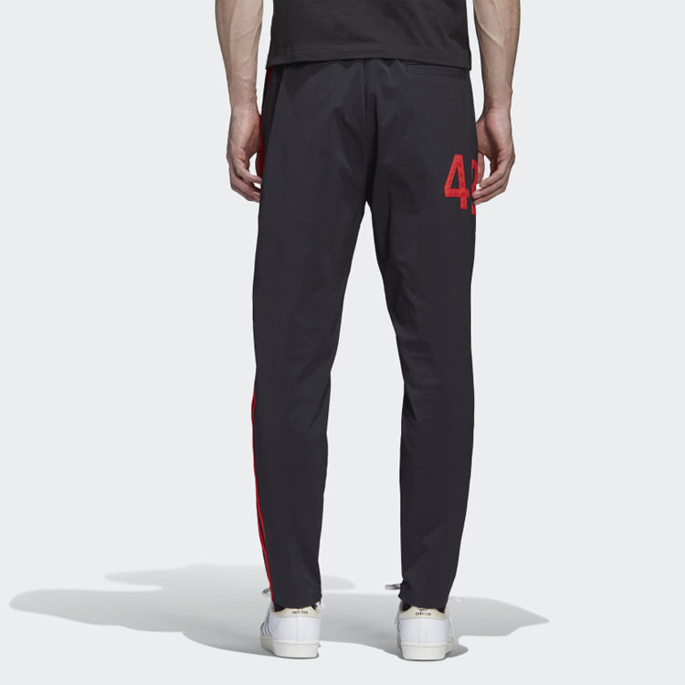 adidas originals x 424 Track Pants Crossover Asymmetric Sports Pants Black FS6234