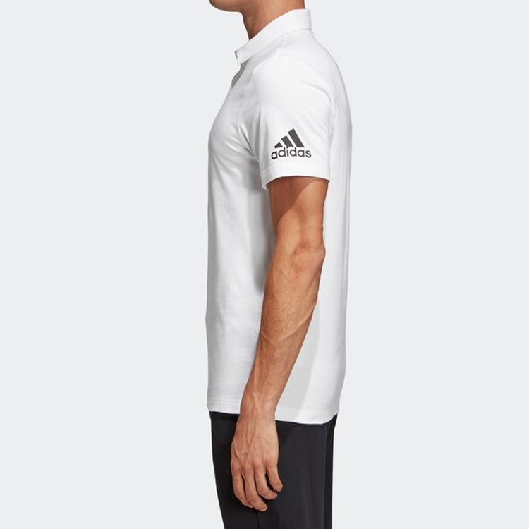 adidas Mh Plain Polo Sports Round Neck Short Sleeve polo White DQ1450