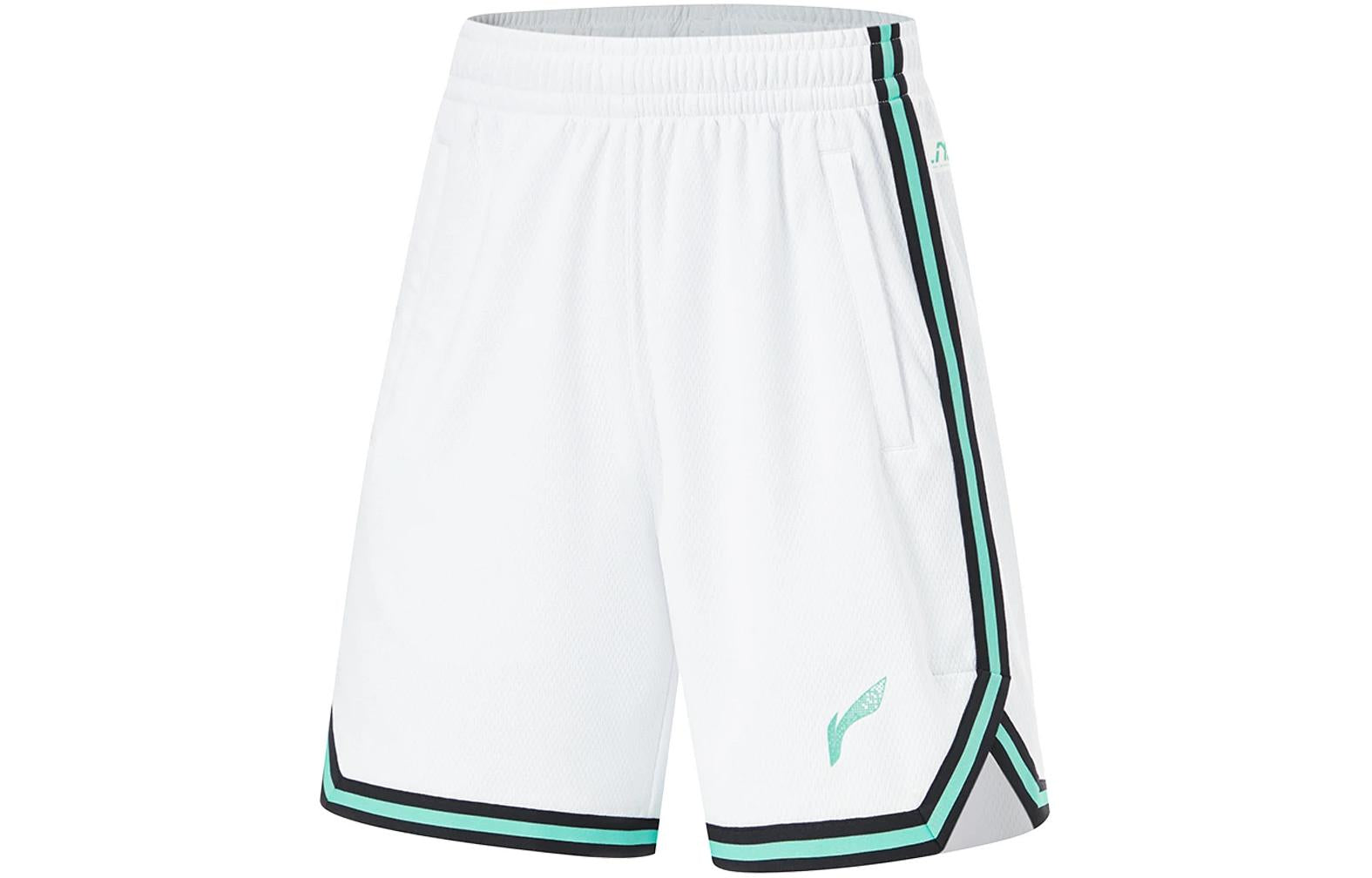 Li-Ning CBA Logo Basketball Suit 'White Green' AATU019-7