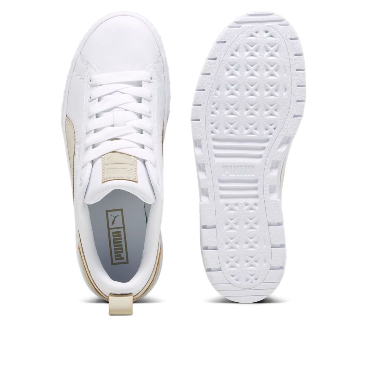 (WMNS) PUMA Mayze Wedge Lux 'White Khaki' 393090-01