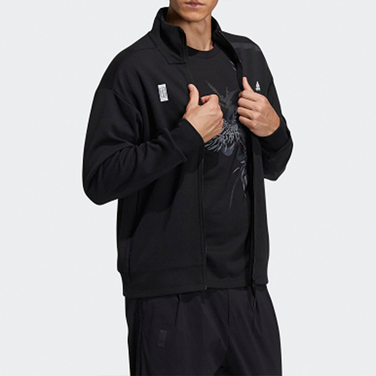 adidas Wj Tt Swt Casual Sports Stand Collar Jacket Black GP0907