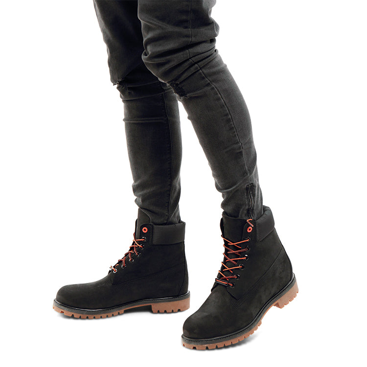 Timberland 6 Inch Premium Wide-Fit Boots 'Black Nubuck' A1U7M