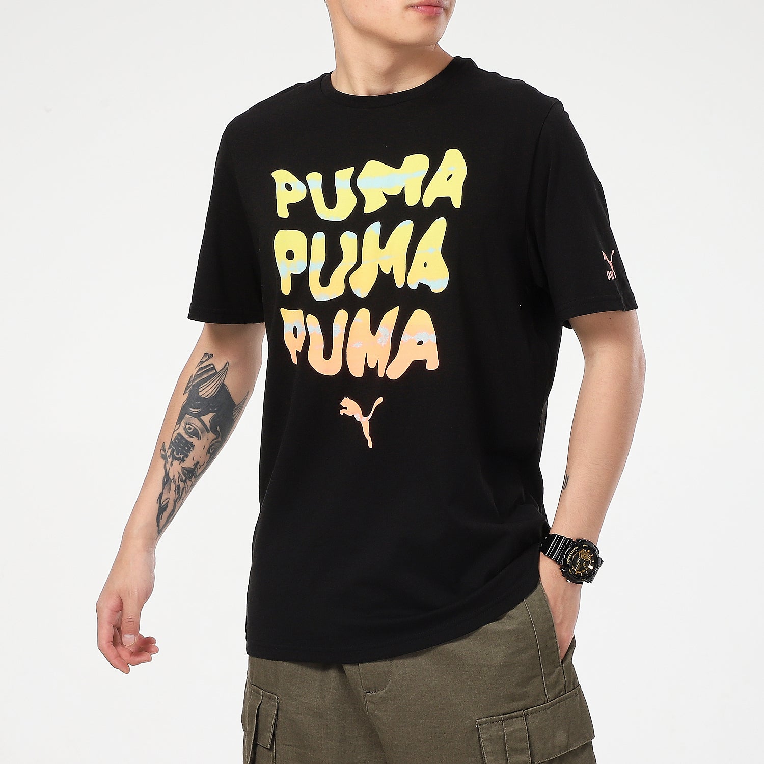 PUMA Summer Graphic T-Shirt 'Black' 532612-51