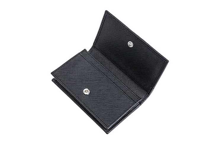 PRADA SS26 Saffiano Leather Flap Card Case 'Black' 2MC122-QME-F0002