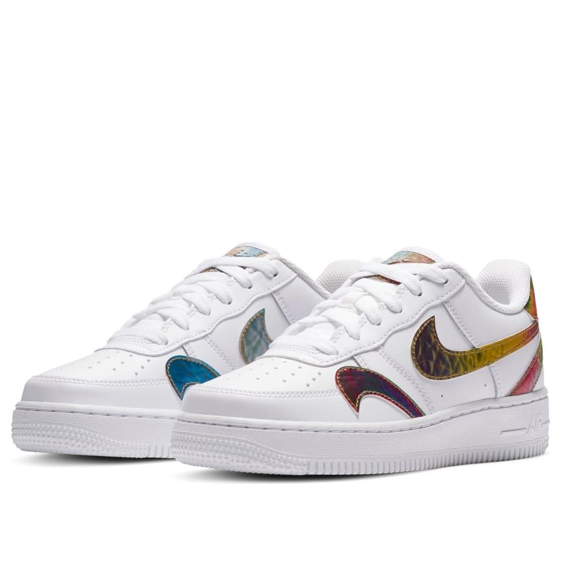 (GS) Nike Air Force 1 LV8 2 'Misplaced Swooshes - White Multi' CZ5890-100