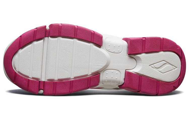 (WMNS) Skechers Black Jack Low-Top Daddy Shoes Grey/White/Pink 74236-GYFS