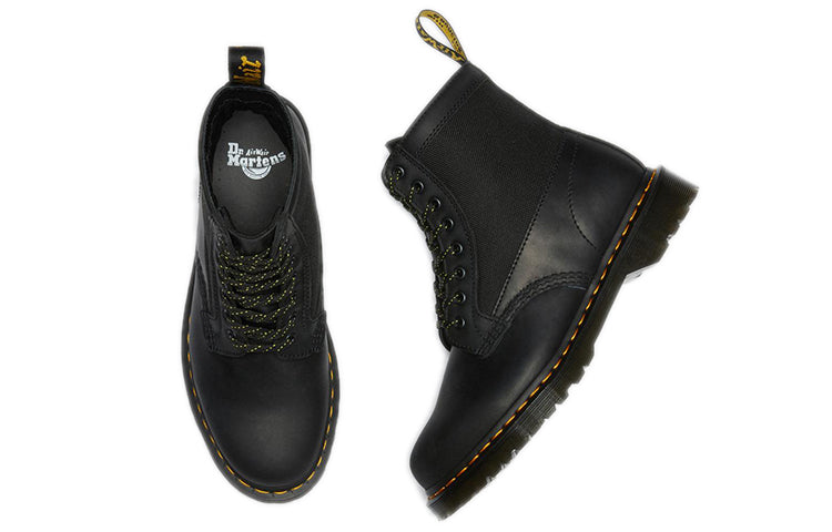 Dr. Martens 1460 Panel Leather Lace Boots Black/Yellow 26912001