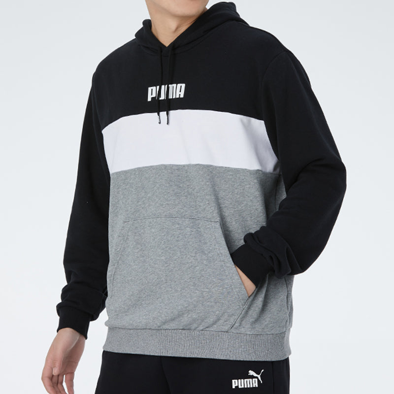 PUMA Double Down Hoodie 'Grey Black White' 587155-01