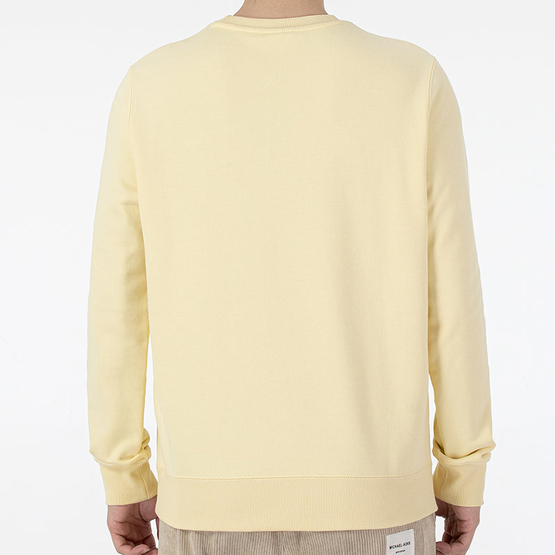 PUMA Classics Logo Interest Crew TR Multi-Color Brand Logo Round Neck Pullover Beige 535287-41
