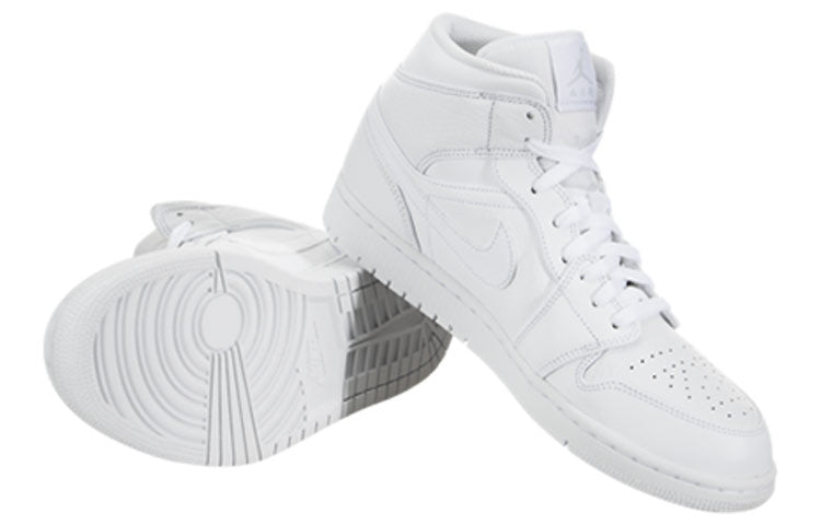 Air Jordan 1 Mid 'Triple White 2018' 554724-109
