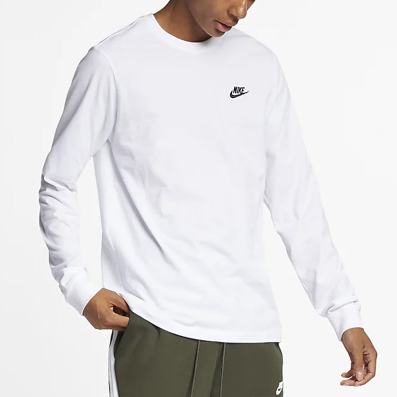 Nike M Nsw Club Casual Sports Round Neck Pullover Long Sleeves White AR5193-100