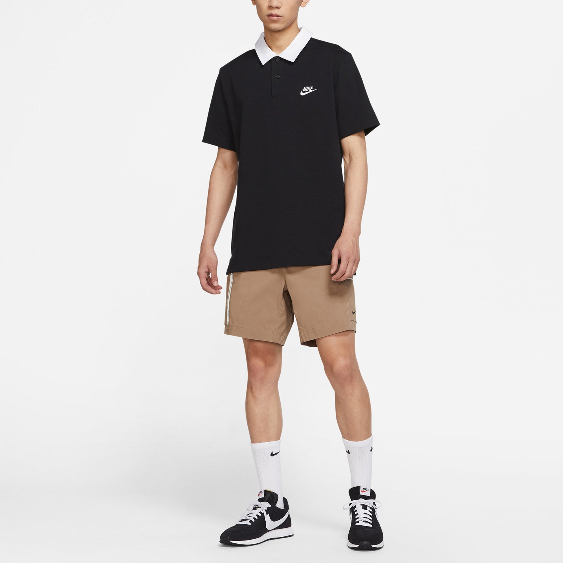 Nike Nsw Spe Ss Rugby Polo Sports Short Sleeve Polo Shirt Black DD4713-010
