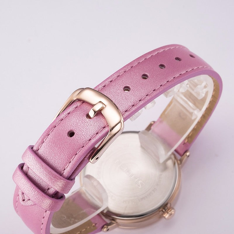 CASIO Waterproof SHEEN Quartz Sapphire Crystal Rose Red Analog SHE-4048CGL-7BUPR