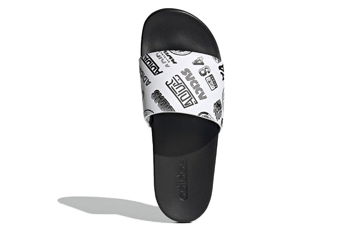 adidas Adilette Comfort Slide 'All Over Logos - White' FZ1751