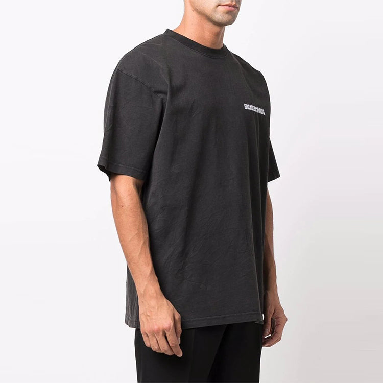 Balenciaga Turn Slit T-Shirt 'Black' 641655TLVB39034
