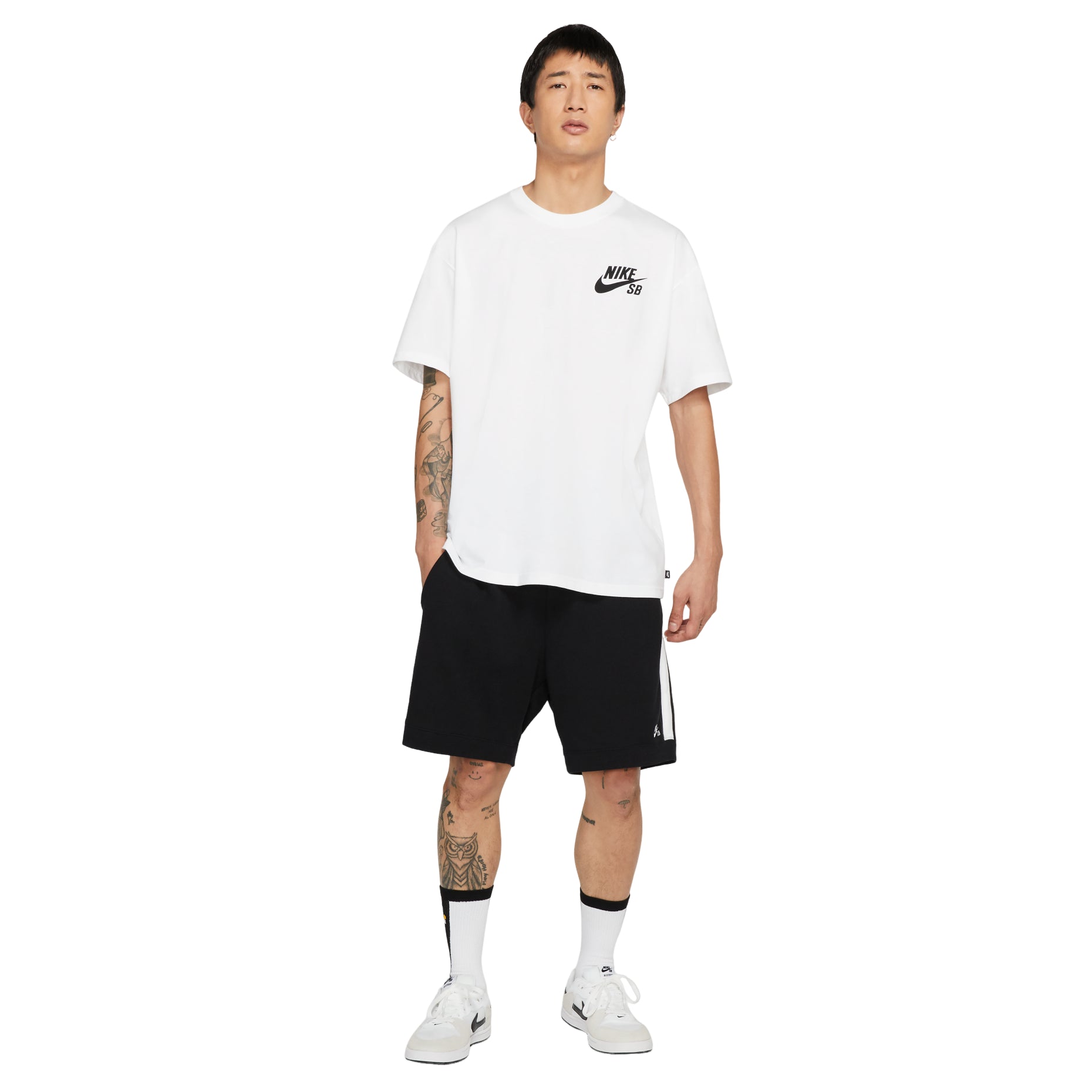 Nike SB Logo T-Shirt Asia Sizing 'White' DC7818-100