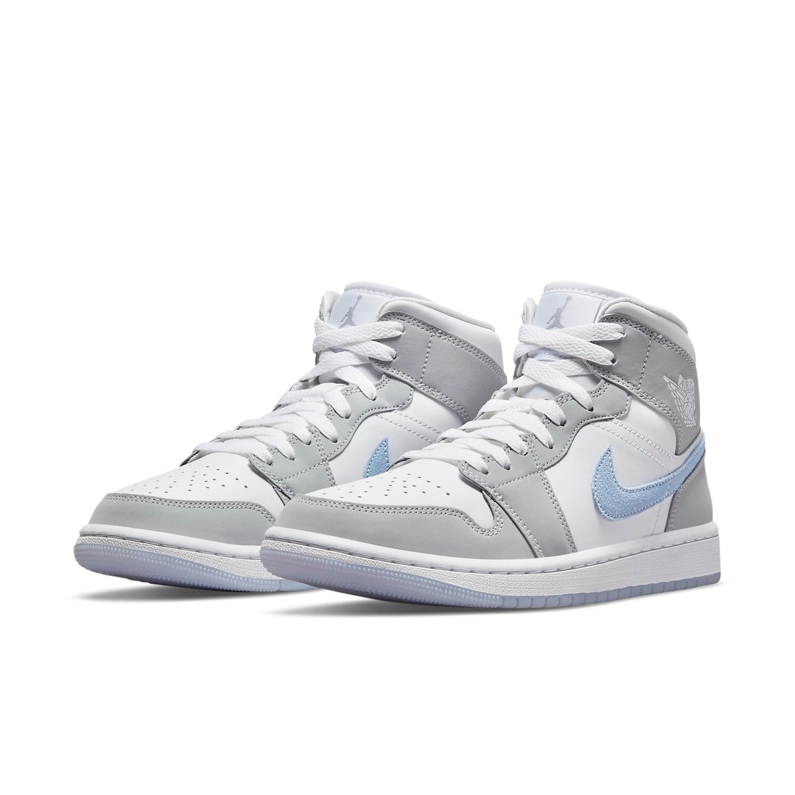 (WMNS) Air Jordan 1 Mid 'Wolf Grey Aluminum' BQ6472-105