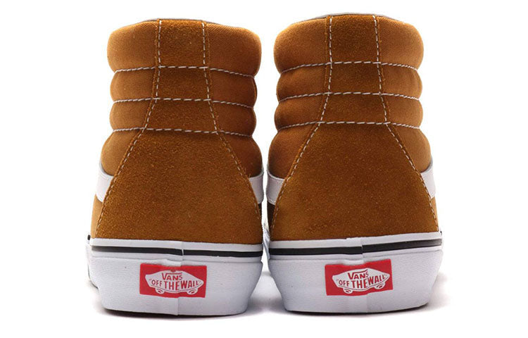 Vans SK8-HI Breathable Wear-Resistant Non-Slip Retro High Top Casual Skate Shoes Unisex Brown VN0A38GEUKT