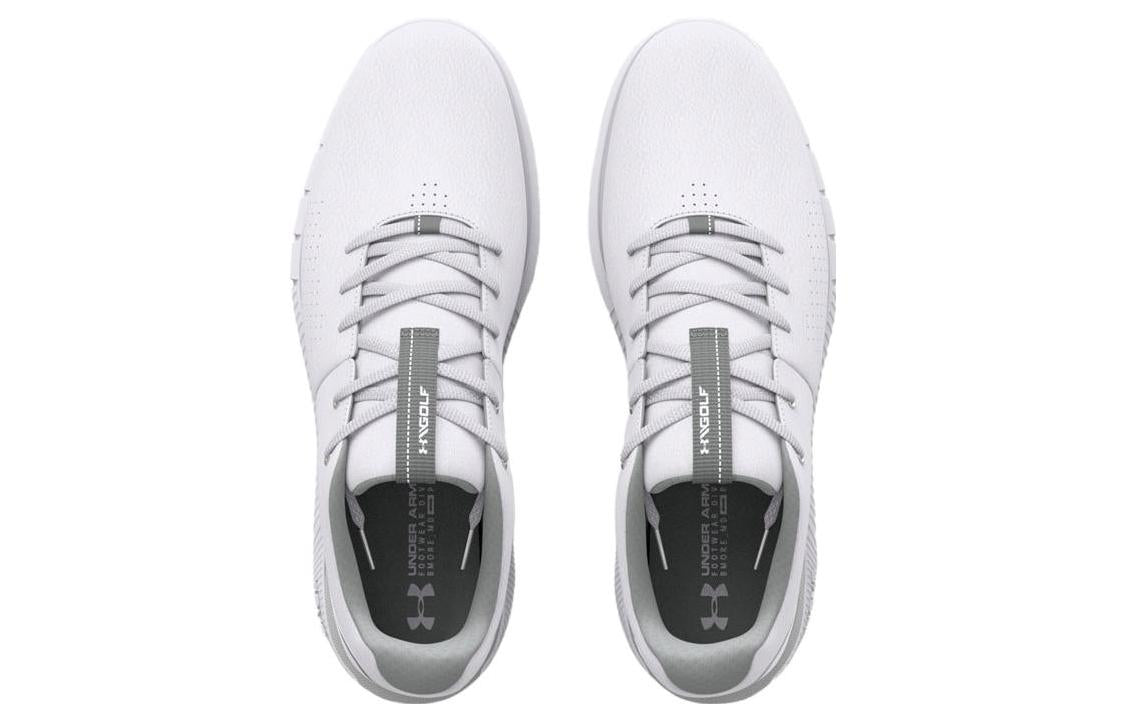 Under Armour HOVR Fade 2 Spikeless Golf 2E Wide 'White Metallic Silver' 3026404-100