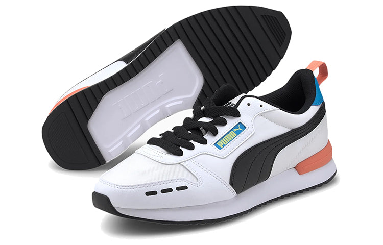 PUMA R78 Neon Low Running Shoes Black/Orange/White 373203-02