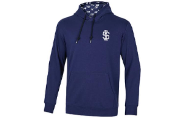 Skechers Logo Printed Hoodie 'Black White Blue' P421U035