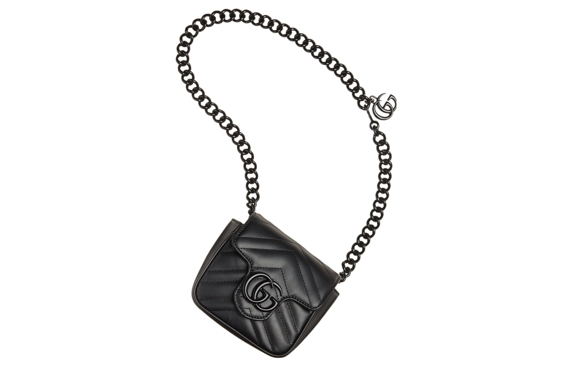 (WMNS) Gucci GG Marmont Belt Bag 'Black' 739599-UM8KV-1000