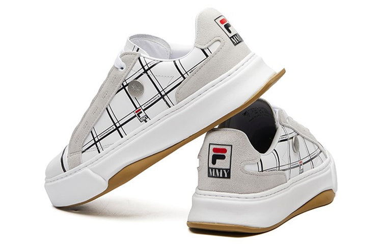 (WMNS) Fila Fusion Canvas Shoes 'White CheckeRed' T12W115112FWT