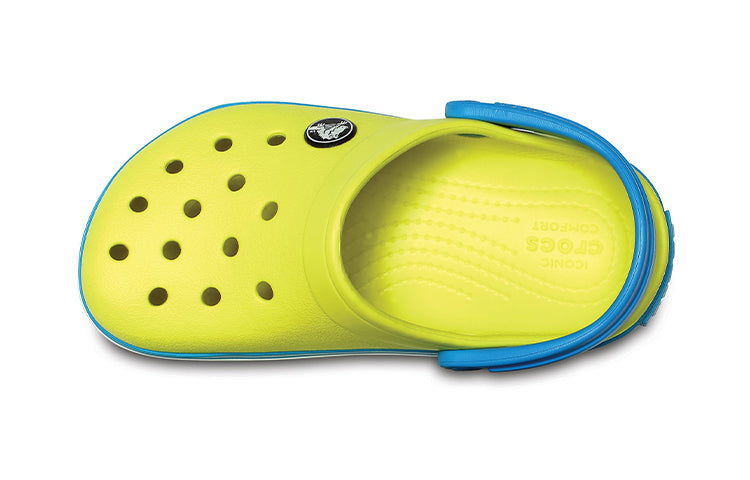 (GS) Crocs Crocband Round Toe Clogs 'Yellow Blue' 204537-73E