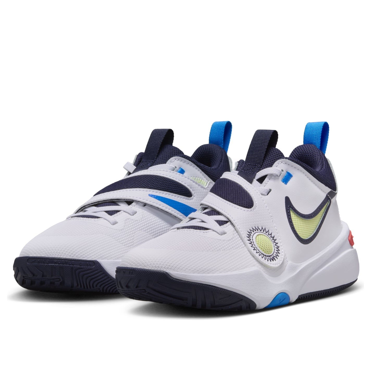 (GS) Nike Team Hustle D 11 'White Lemon Twist Crimson Blue' DV8996-105