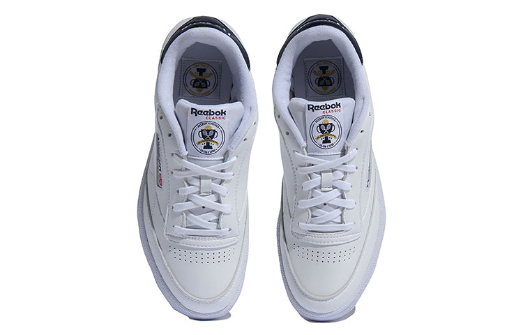 Reebok Club C 85 Gray White Low Tops Skateboarding Shoes 'White Grey' FZ4438