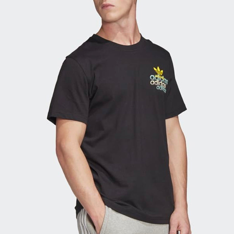 adidas originals Logo Printing Short Sleeve Black FM3341
