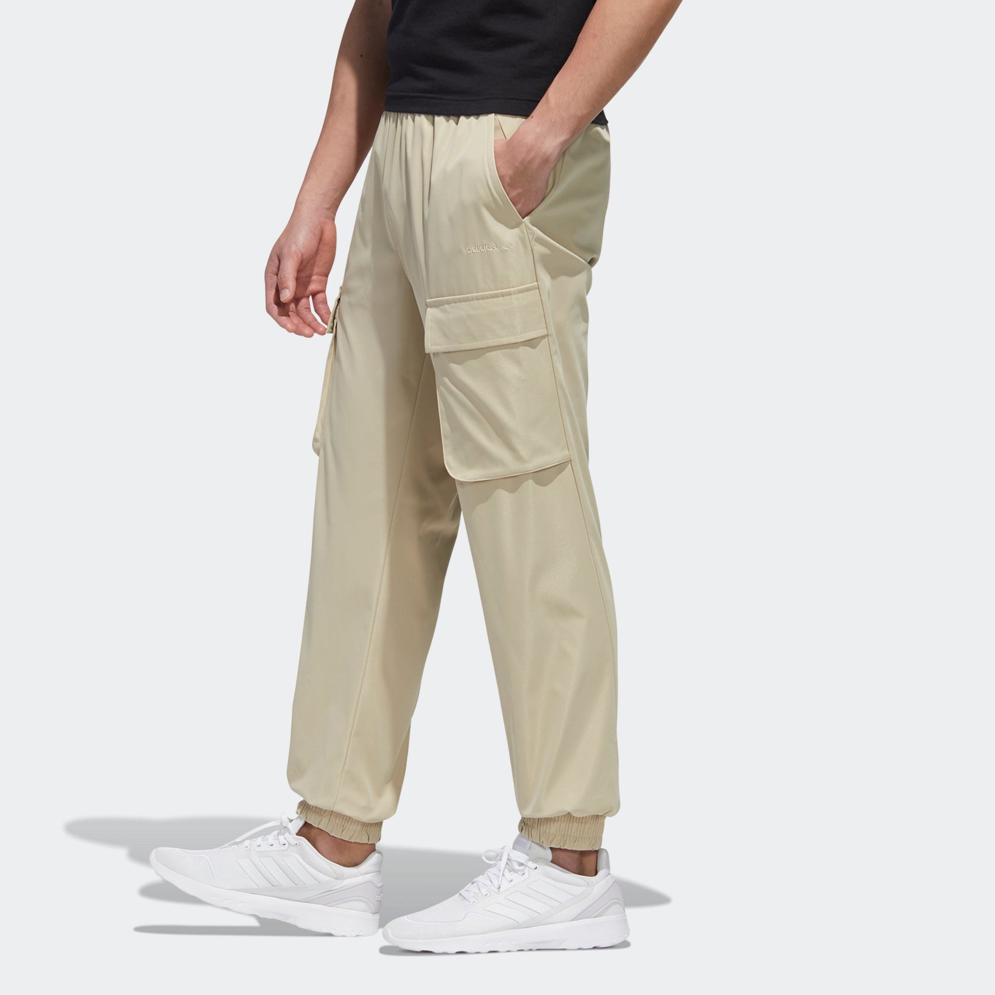 adidas neo M SS CS CARG TP Multiple Pockets Bundle Feet Sports Pants Brown GM2294