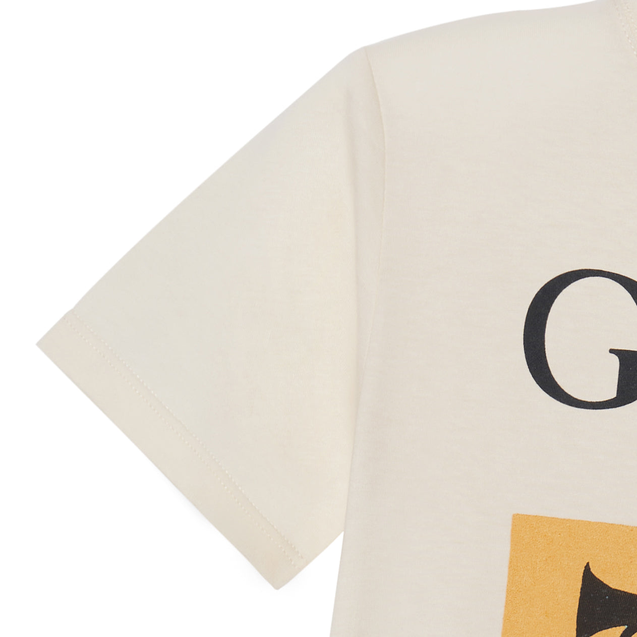 (PS) Gucci Cotton Web Cat Print T-Shirt 'Ivory' 575114-XJEZP-9756